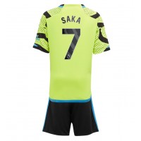 Camisa de time de futebol Arsenal Bukayo Saka #7 Replicas 2º Equipamento Infantil 2023-24 Manga Curta (+ Calças curtas)